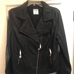 Old Navy Vegan Leather Jacket Ladies LG